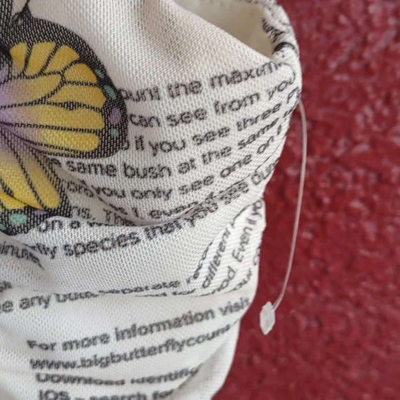 Derek Heart butterflies/newspaper high cut Bodysuit L - Picture 3 of 5